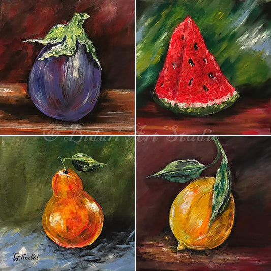 Original Acrylic Paintings / "Fruits 1"